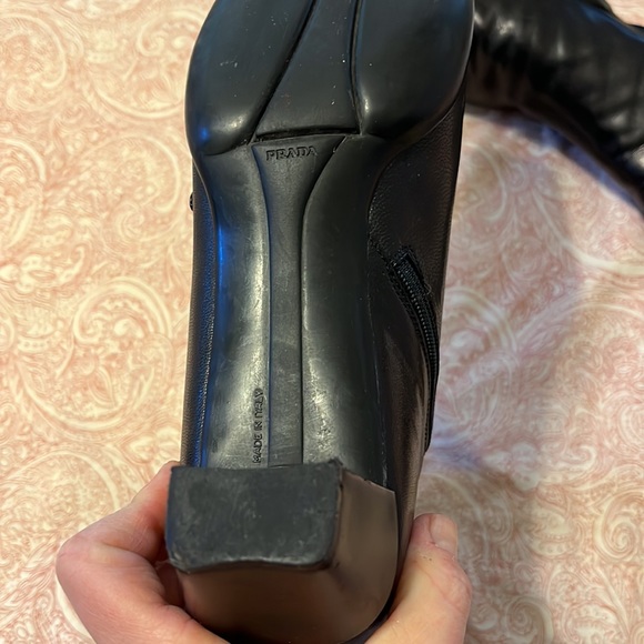 Prada black short zip up boots size Italian 40 - Picture 8 of 10